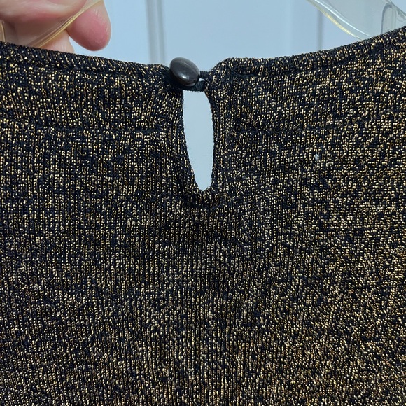 Vintage Golden Glitter Sweater with beaded ornaments - Picture 3 of 5